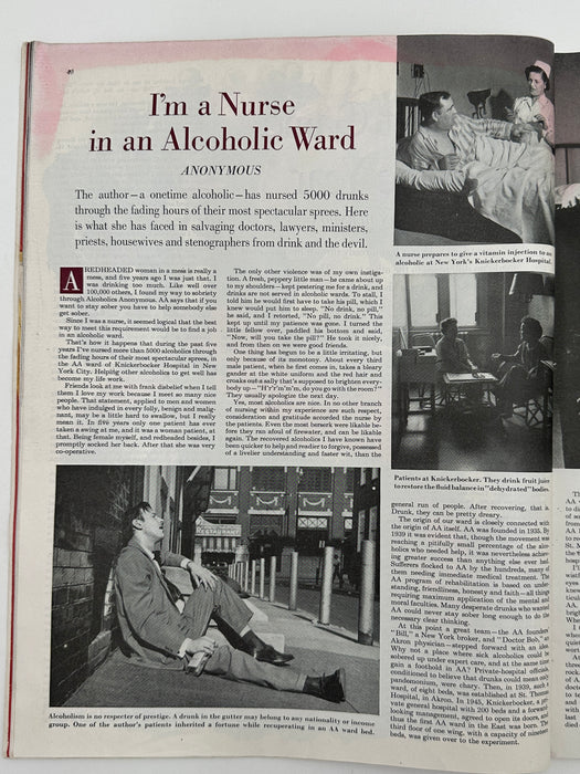 Saturday Evening Post from October 1952 - I’m a Nurse in an Alcoholic Ward