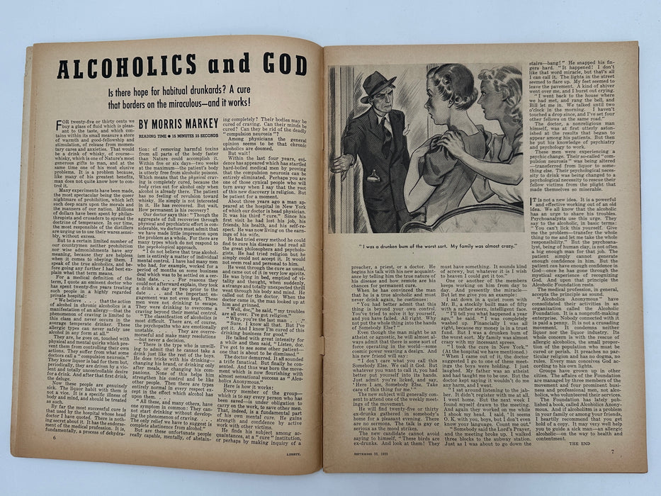 Liberty Magazine from September 1939 - Alcoholics and God West Coast Collection