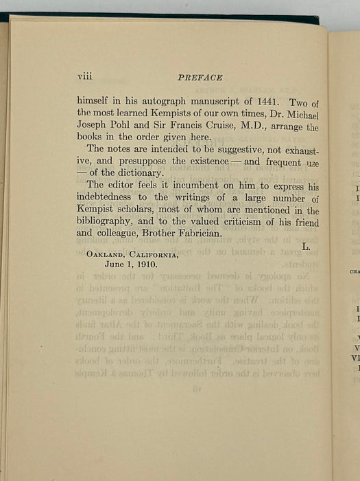 The Imitation of Christ BY THOMAS A KEMPIS - 1926 - ODJ