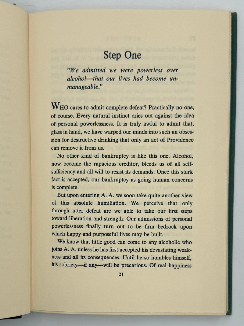 Alcoholics Anonymous Twelve Steps And Twelve Traditions - 9th Printing from 1969