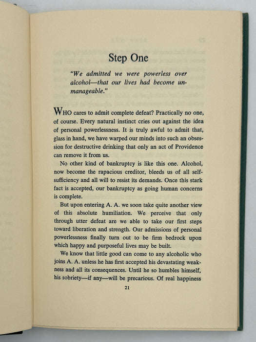 Alcoholics Anonymous Twelve Steps And Twelve Traditions - 9th Printing from 1969