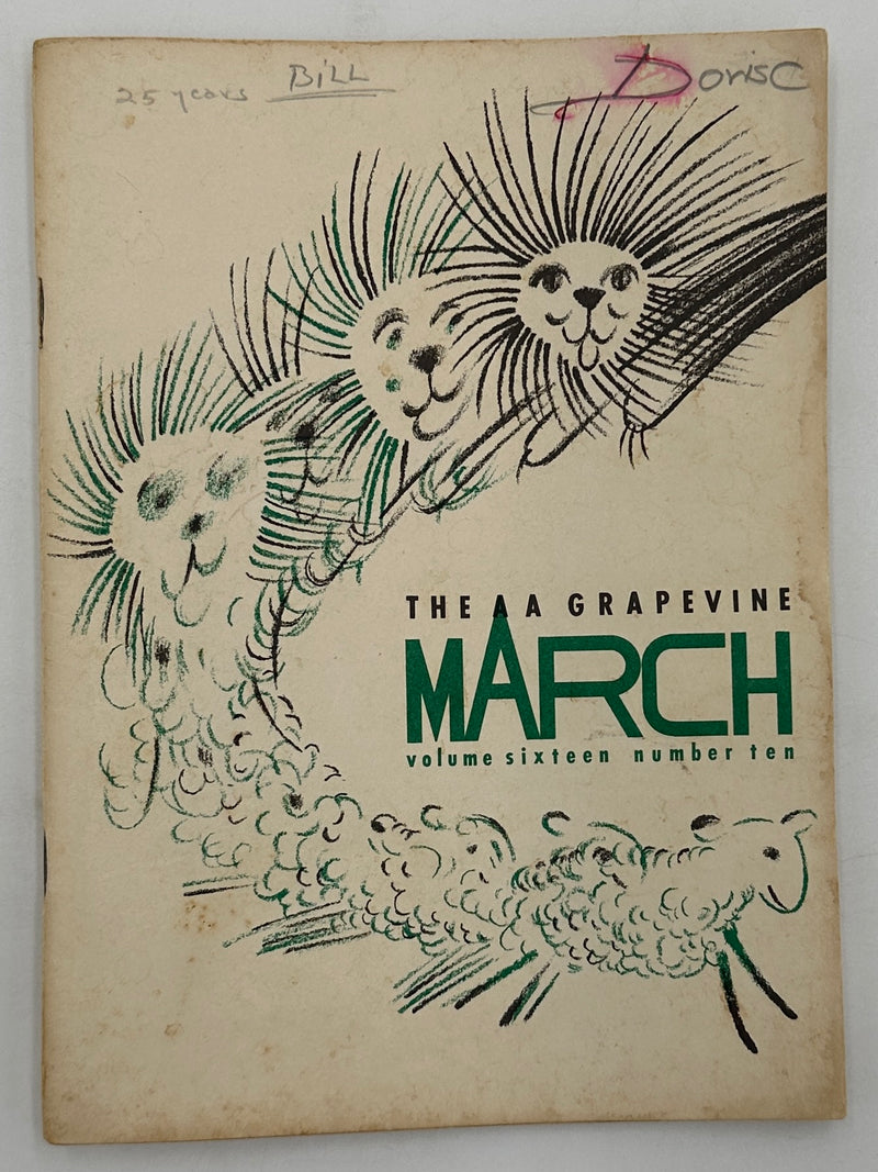 AA Grapevine from March 1960 - After Twenty-Five Years by Bill W.