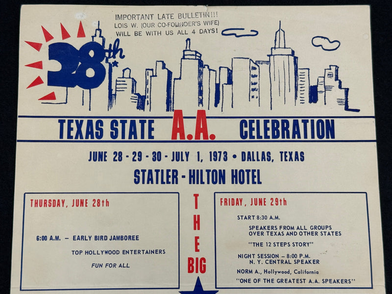 Texas State A.A. Celebration — Dallas, Texas — June 28–July 1, 1973