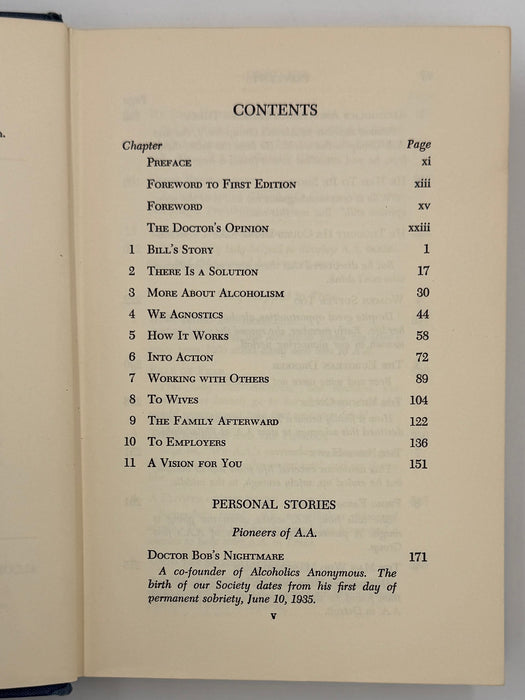 Alcoholics Anonymous Second Edition 4th Printing from 1960 - ODJ