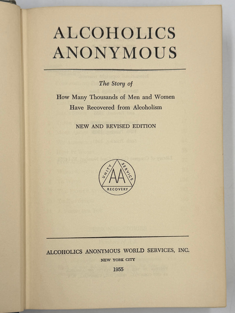 Alcoholics Anonymous — Second Edition, Sixth Printing (1963) — Reproduction Dust Jacket