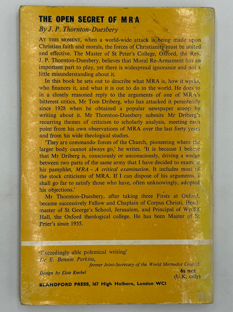The Open Secret of MRA by J.P. Thornton-Duesbery