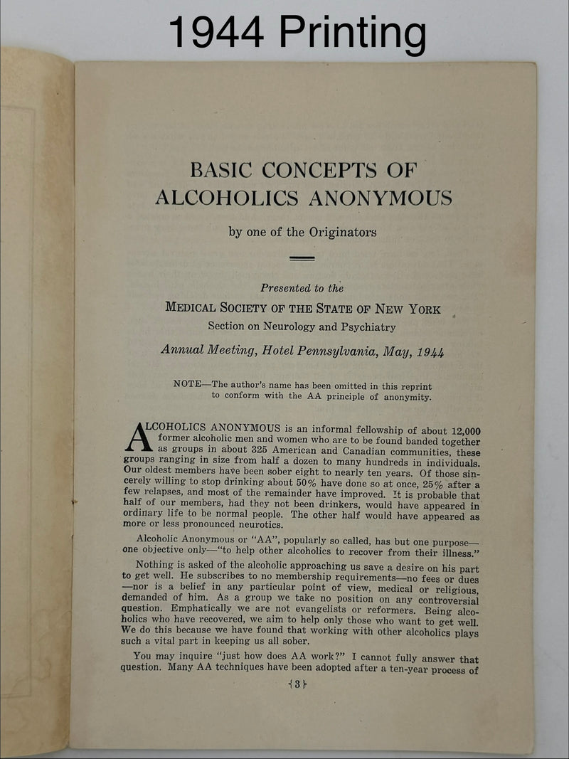 Medicine Looks at Alcoholics Anonymous — 4-Pamphlet Edition Set (1944 / 1946 / 1949 / 1953)