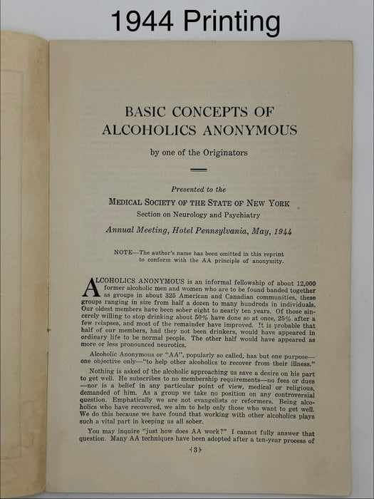 Medicine Looks at Alcoholics Anonymous — 4-Pamphlet Edition Set (1944 / 1946 / 1949 / 1953)