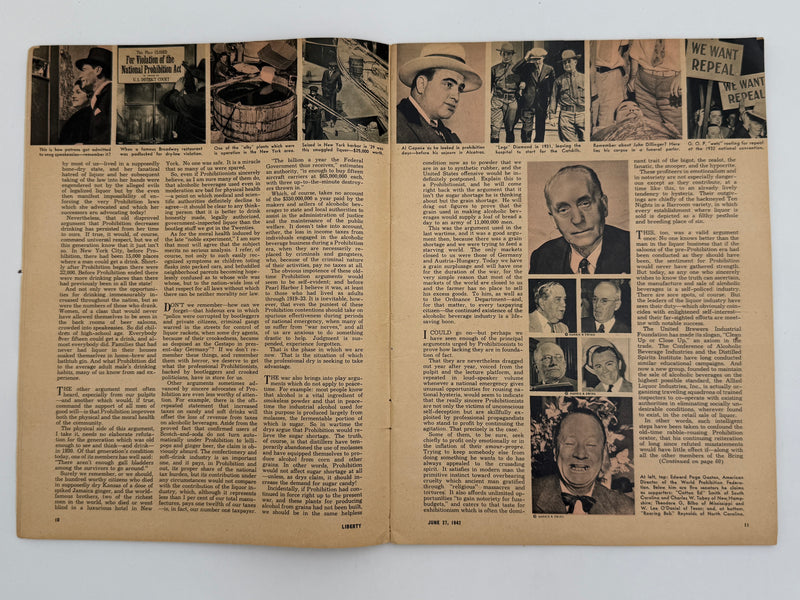 Liberty Magazine from June 27, 1942 - Prohibition: Will It Happen Again?
