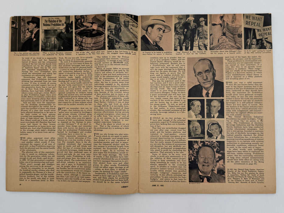 Liberty Magazine from June 27, 1942 - Prohibition: Will It Happen Again?