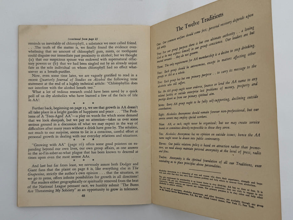 AA Grapevine from September 1954