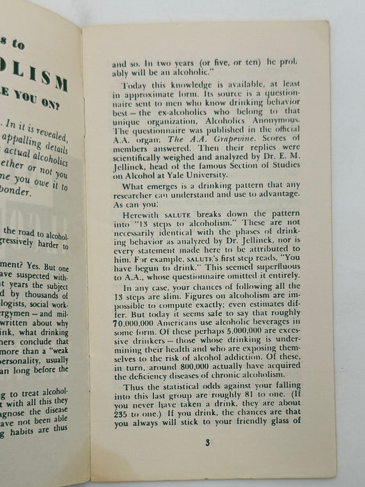 13 Steps To Alcoholism - Which Step Are You On? - NCA Pamphlet