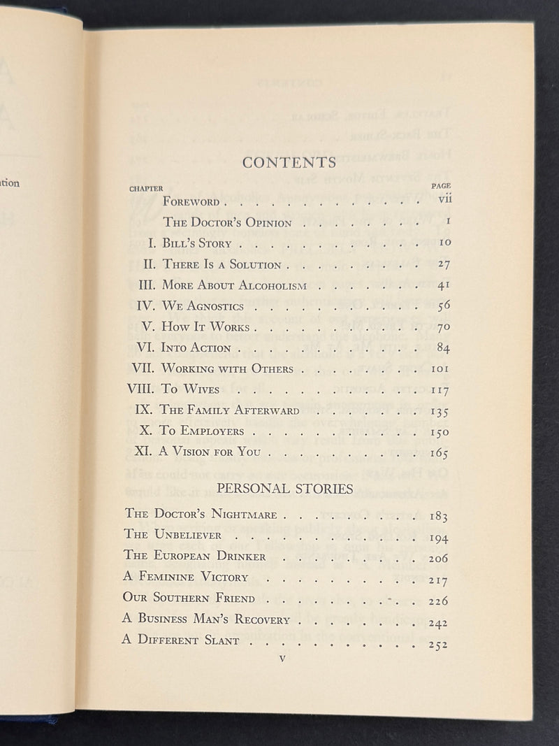 Alcoholics Anonymous Big Book — First Edition, Fifteenth Printing — January 1954 — Original Dust Jacket
