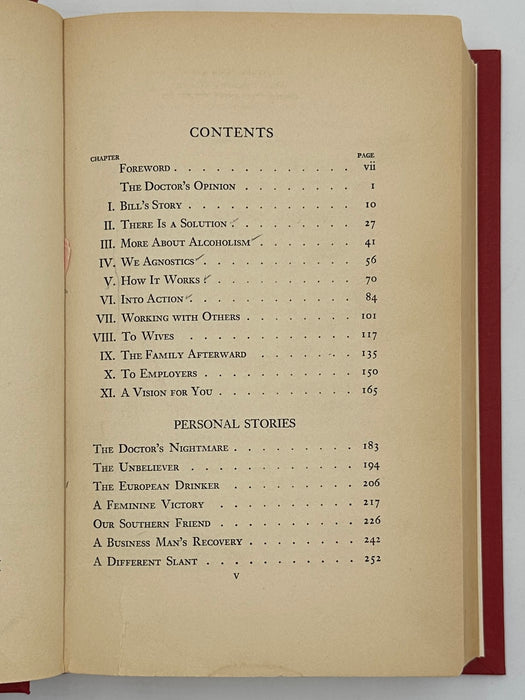 Alcoholics Anonymous First Edition First Printing from 1939 - RDJ