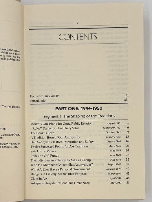 The Language of the Heart: Bill W.’s Grapevine Writings - First printing from 1988 - ODJ Recovery Collectibles