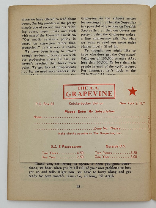 AA Grapevine from March 1952 - HOW