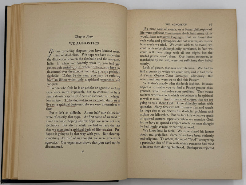 Alcoholics Anonymous First Edition — 7th Printing, January 1945 | Exceptionally Rare Wartime Big Book