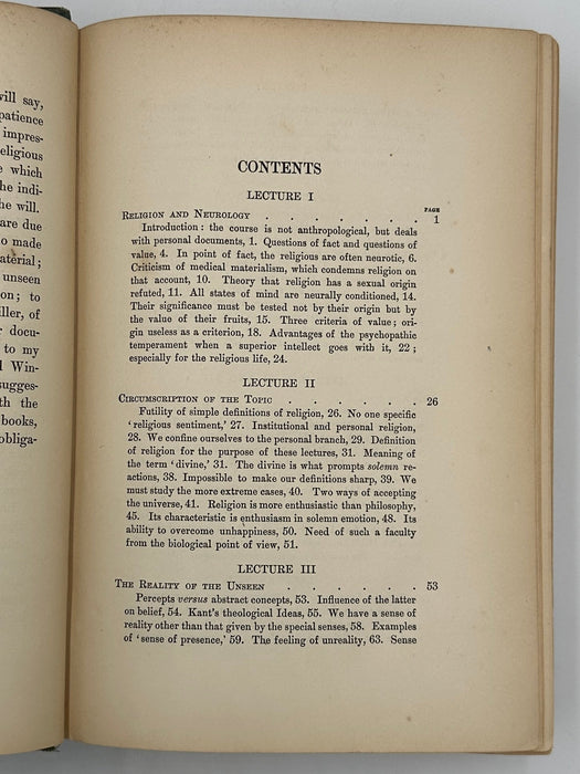 Varieties of Religious Experience by William James - First Printing from 1902 West Coast Collection