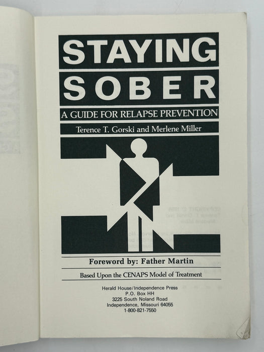 Staying Sober by Terence T. Gorski and Marlene Miller