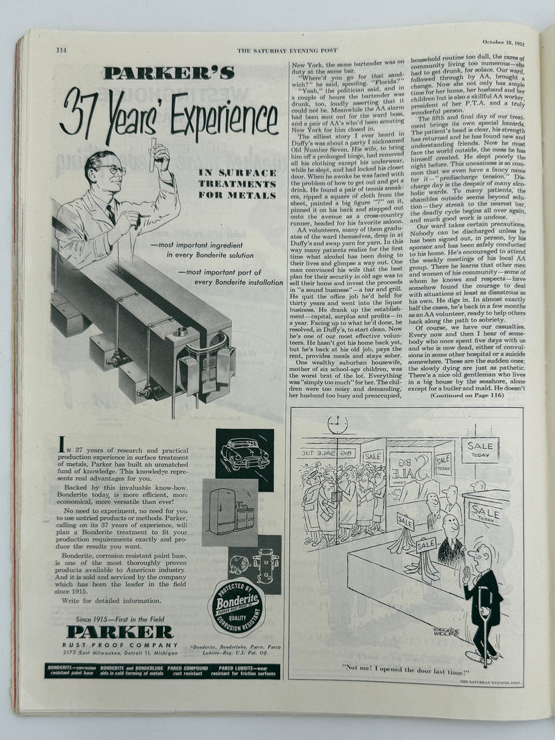 Saturday Evening Post - I’m a Nurse in an Alcoholic Ward - October 1952
