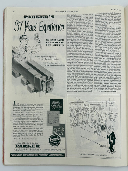 Saturday Evening Post - I’m a Nurse in an Alcoholic Ward - October 1952