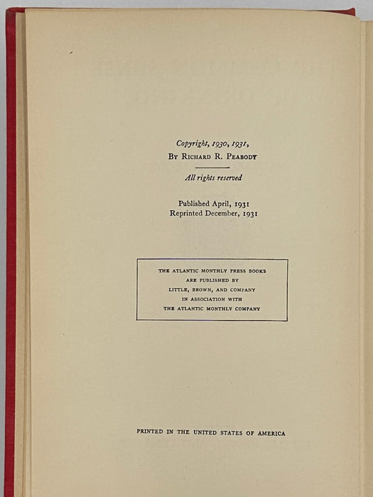 The Common Sense of Drinking by Richard R. Peabody from 1931