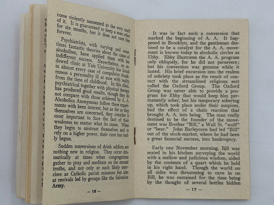 Alcoholics Anonymous by J.E. Doherty - 3rd Printing from 1957