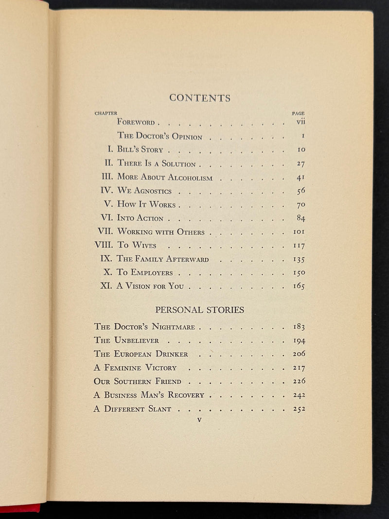 Alcoholics Anonymous — First Edition, First Printing | April 1939