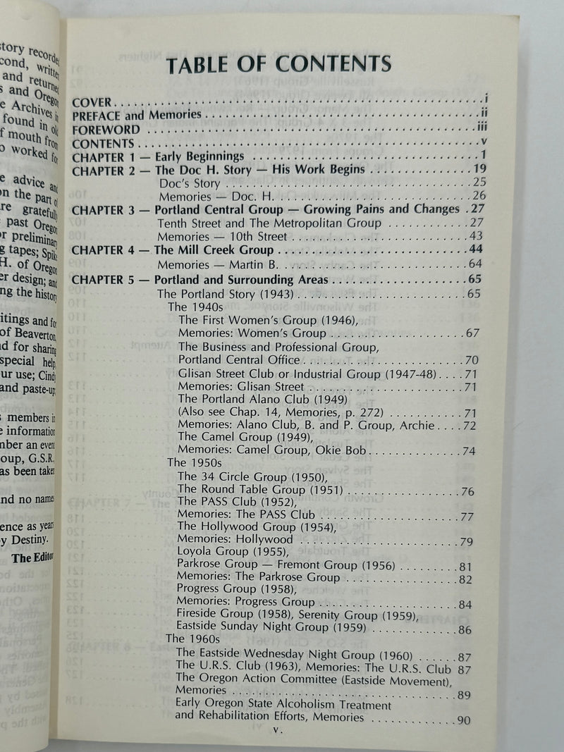 A History of Alcoholics Anonymous in Oregon 1943-1983