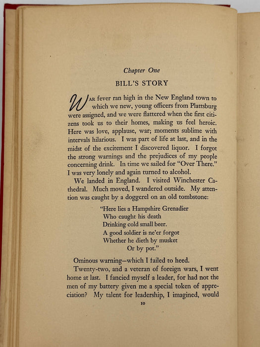 Alcoholics Anonymous — First Edition, First Printing (1939) | Reproduction Dust Jacket