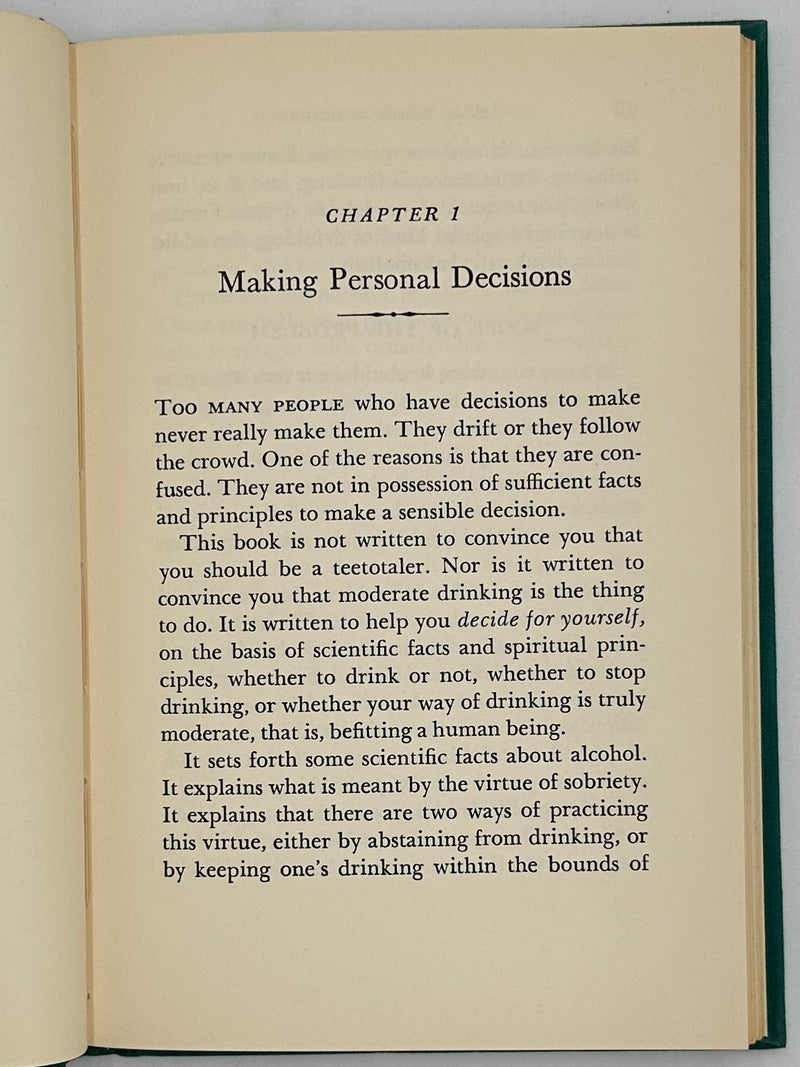 Man Takes A Drink by John C. Ford S.J. - Foreword by Marty Mann