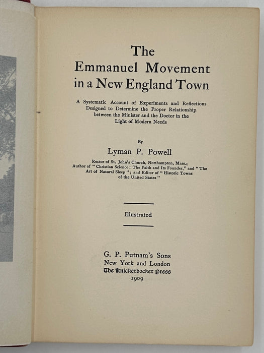 The Emmanuel Movement in a New England Town by Lyman P. Powell