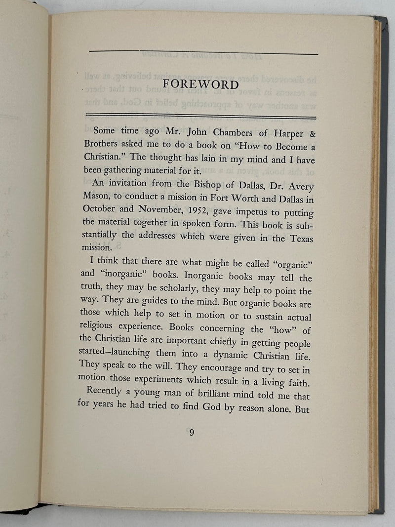 Signed by Samuel M. Shoemaker - How To Become A Christian from 1953 - ODJ Recovery Collectibles