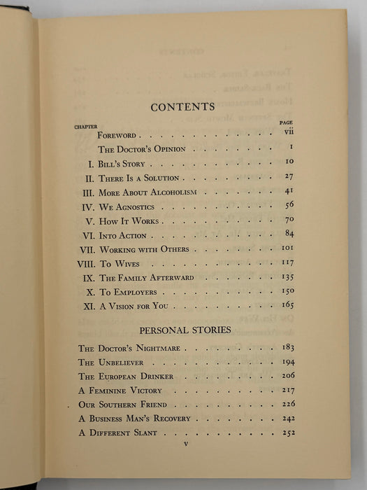 Alcoholics Anonymous — First Edition, Fifteenth Printing (January 1954)