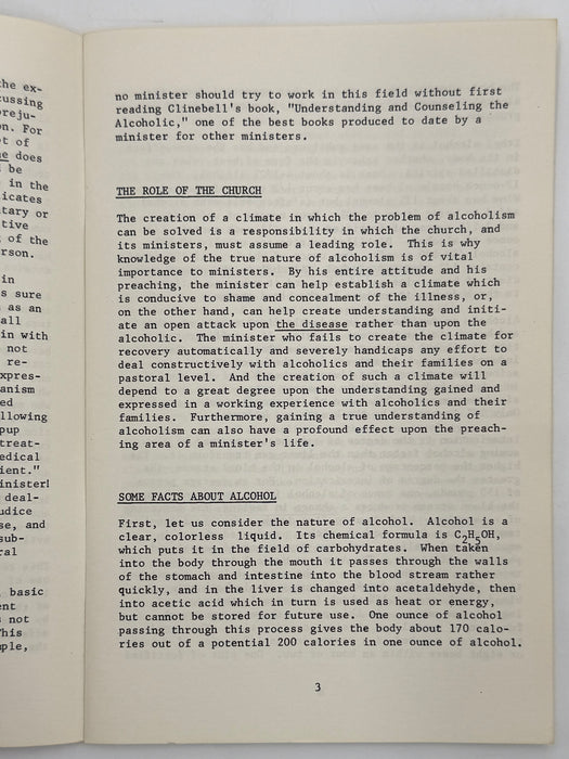 ALCOHOLISM: A GUIDE FOR THE CLERGY - THE NATIONAL COUNCIL ON ALCOHOLISM