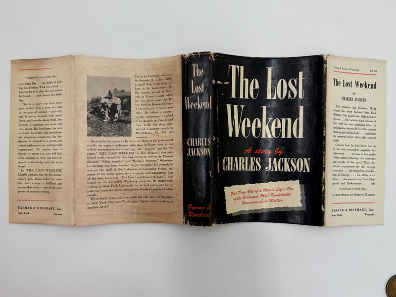 The Lost Weekend — Charles R. Jackson (1944) Signed | Second Large Printing | Original Dust Jacket
