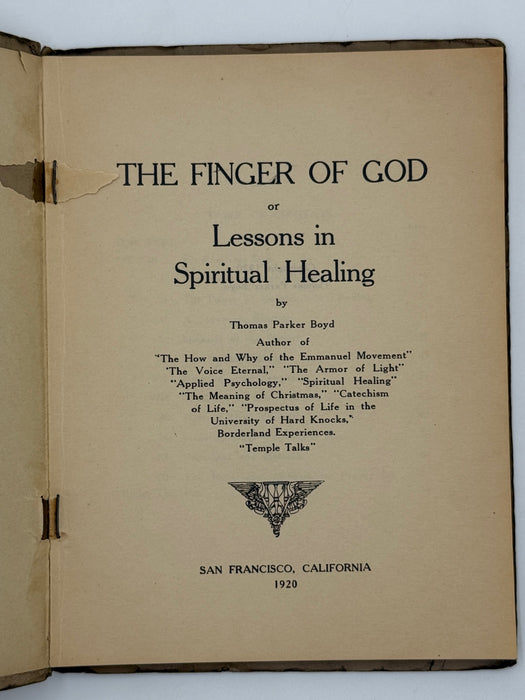 The Finger of God by Thomas Parker Boyd — 1920