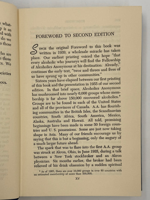 Alcoholics Anonymous Second Edition 6th Printing from 1963 - ODJ