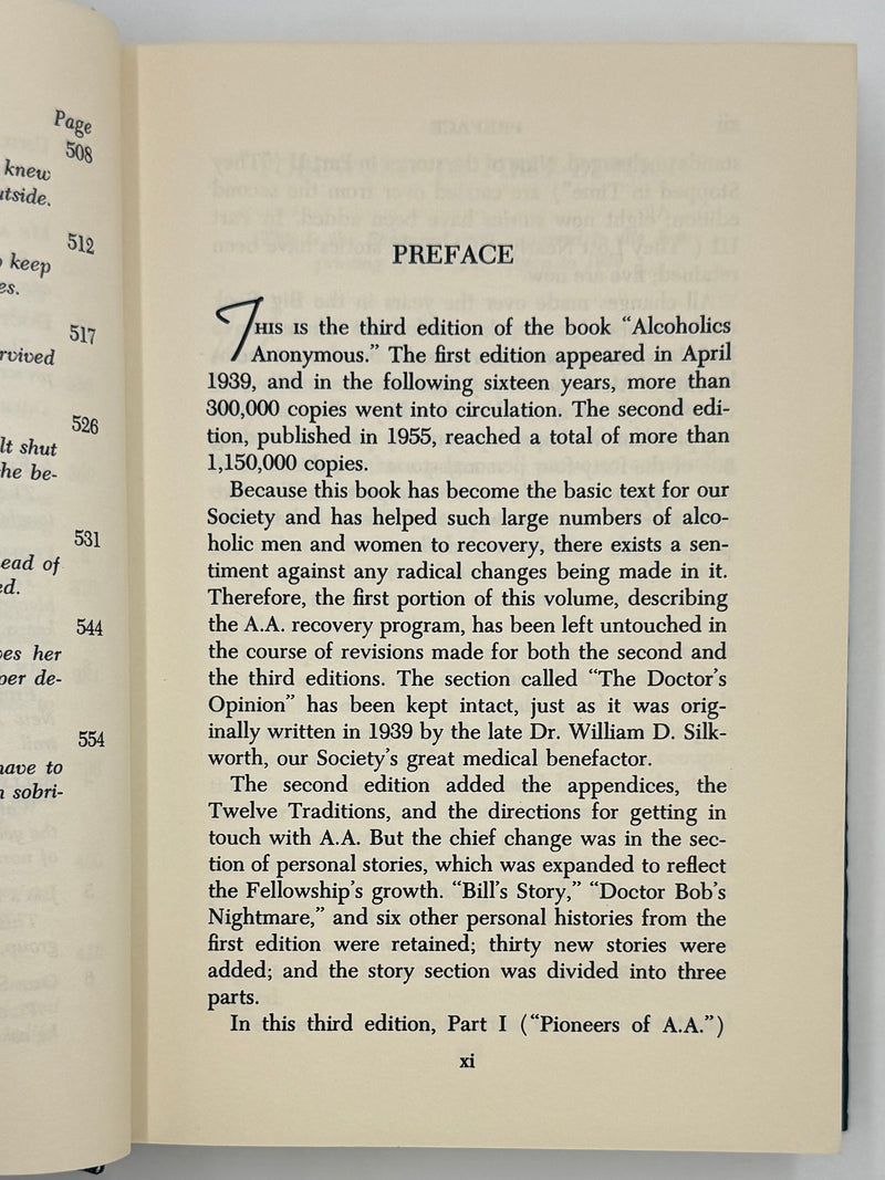 1976 Alcoholics Anonymous Big Book – Third Edition, First Printing – (ODJ)