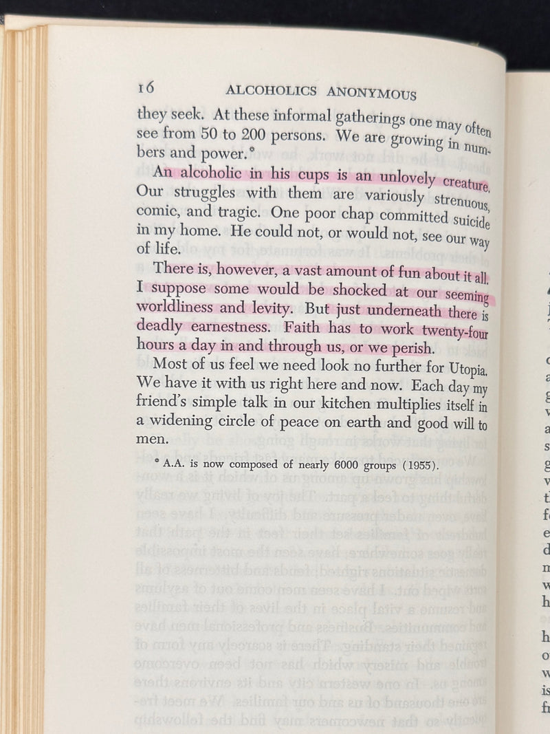 Alcoholics Anonymous — Second Edition, Second Printing (c. 1957)