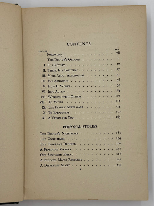 Alcoholics Anonymous First Edition 6th Printing from 1944 with ODJ