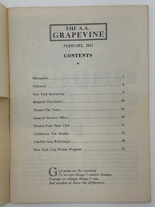 AA Grapevine from February 1951 - New York