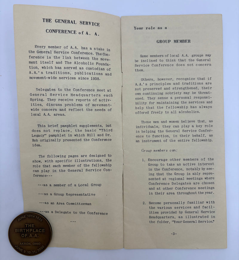 Your Role in the General Service Conference of Alcoholics Anonymous - 1953
