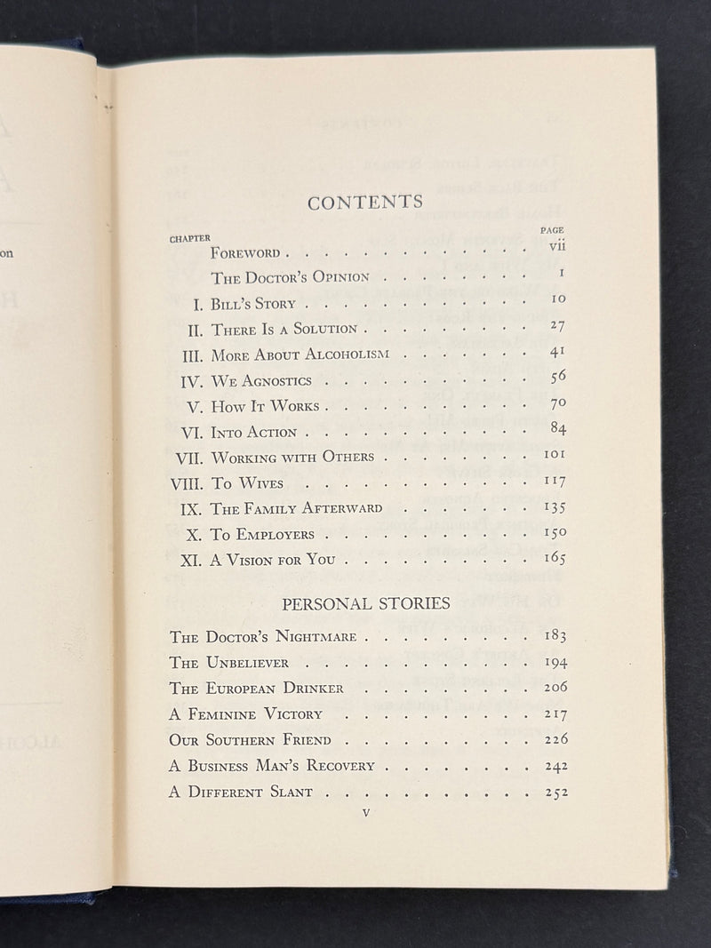 Alcoholics Anonymous Big Book — First Edition, Sixteenth Printing — August 1954 — Original Dust Jacket