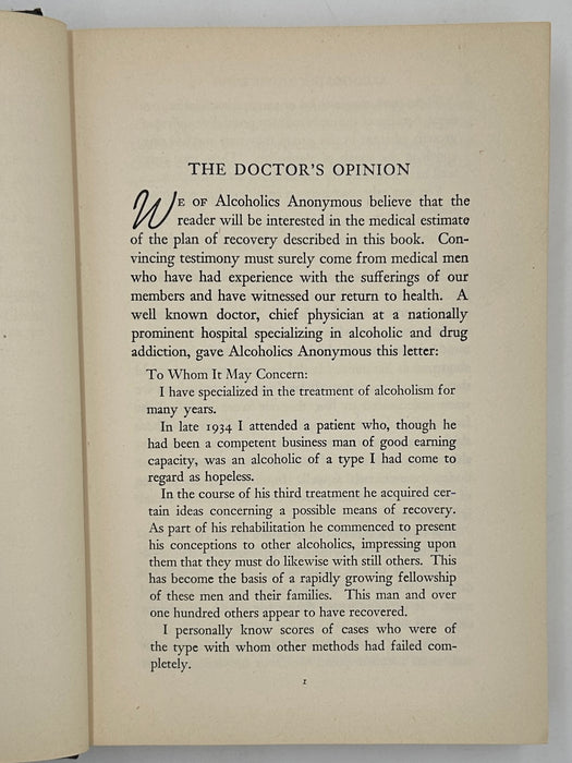 Alcoholics Anonymous First Edition 14th Printing from 1951 - ODJ