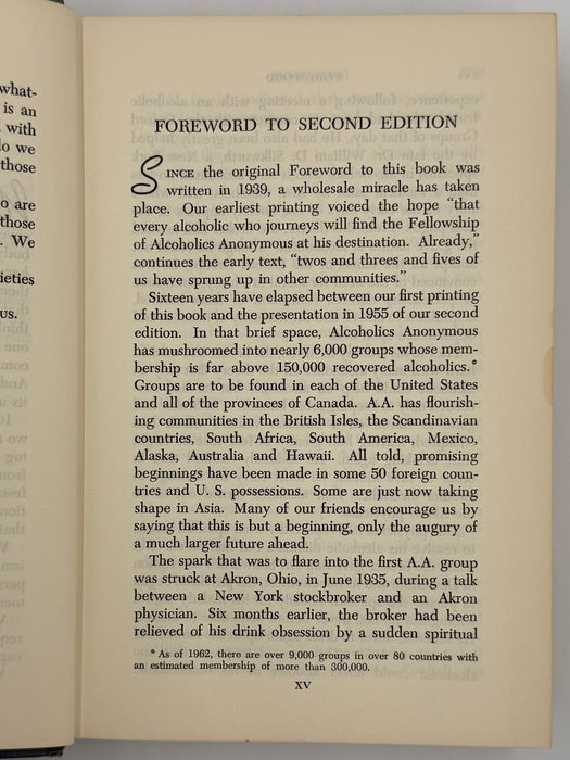 Alcoholics Anonymous Second Edition 5th Printing from 1962 - RDJ