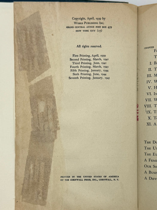 Alcoholics Anonymous Extremely RARE First Edition 7th Printing Big Book from 1945 - RDJ