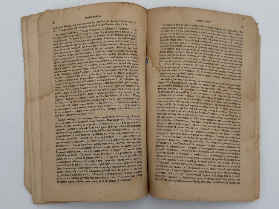 Set of Three Early Sons of Temperance Publications (ca. 1850–1855)