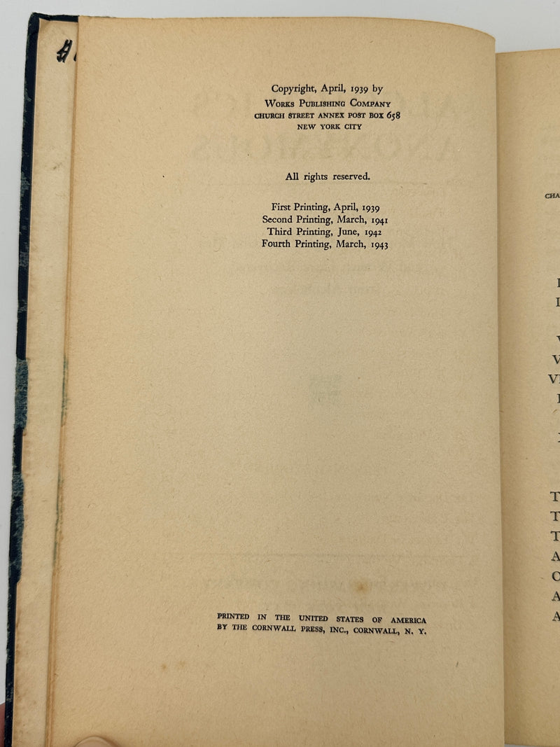 Alcoholics Anonymous First Edition 4th Printing Big Book 1943 - Blue - RDJ Recovery Collectibles