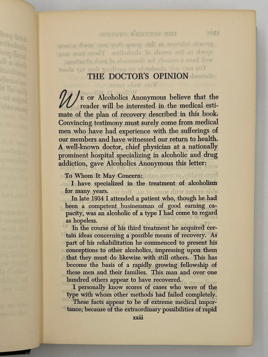 Signed by AA Co-Founder Bill Wilson — 1965 Big Book (Second Edition, 7th Printing) w/ Original Dust Jacket